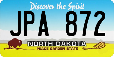 ND license plate JPA872