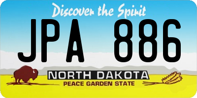 ND license plate JPA886
