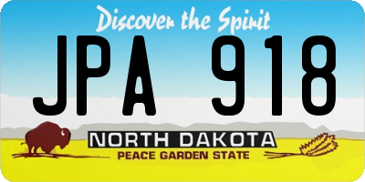 ND license plate JPA918