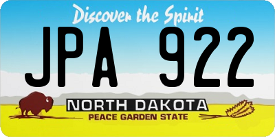 ND license plate JPA922