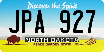 ND license plate JPA927