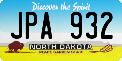 ND license plate JPA932