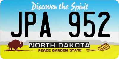 ND license plate JPA952