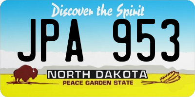ND license plate JPA953