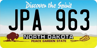 ND license plate JPA963