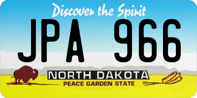 ND license plate JPA966
