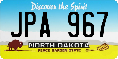 ND license plate JPA967