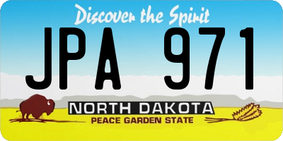 ND license plate JPA971