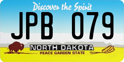 ND license plate JPB079