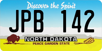 ND license plate JPB142