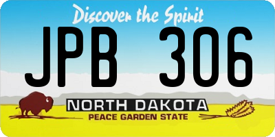 ND license plate JPB306