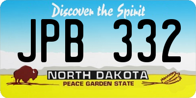 ND license plate JPB332