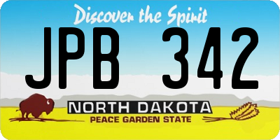 ND license plate JPB342