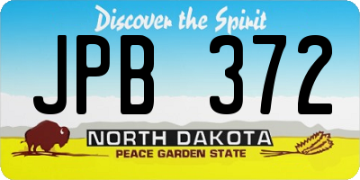 ND license plate JPB372