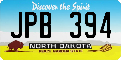 ND license plate JPB394