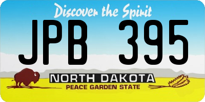 ND license plate JPB395