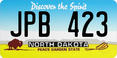 ND license plate JPB423