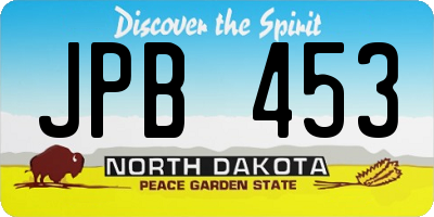 ND license plate JPB453