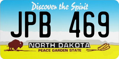 ND license plate JPB469