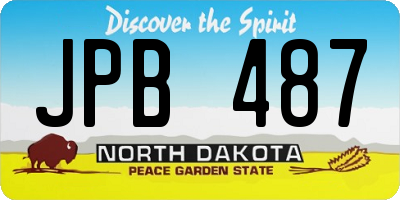 ND license plate JPB487