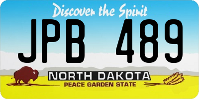 ND license plate JPB489
