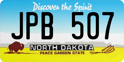ND license plate JPB507
