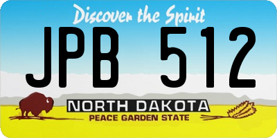 ND license plate JPB512