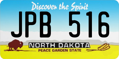 ND license plate JPB516