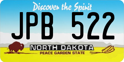 ND license plate JPB522
