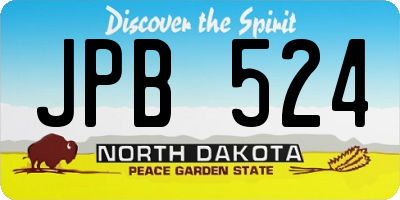 ND license plate JPB524