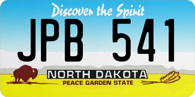 ND license plate JPB541