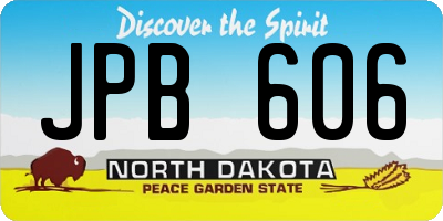 ND license plate JPB606