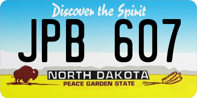 ND license plate JPB607