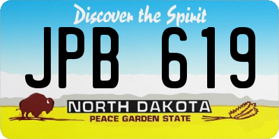 ND license plate JPB619