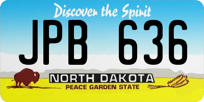ND license plate JPB636
