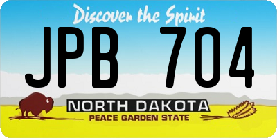 ND license plate JPB704