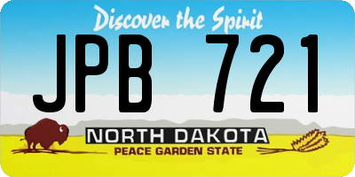 ND license plate JPB721