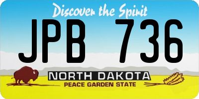 ND license plate JPB736