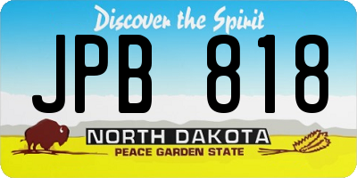 ND license plate JPB818