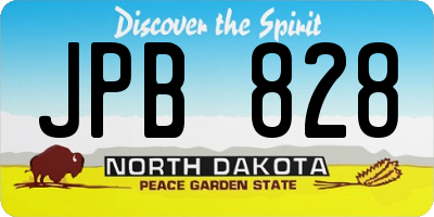 ND license plate JPB828