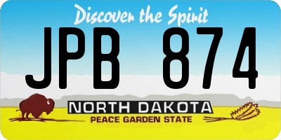 ND license plate JPB874