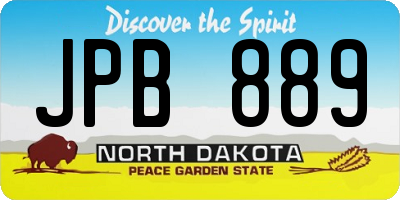 ND license plate JPB889