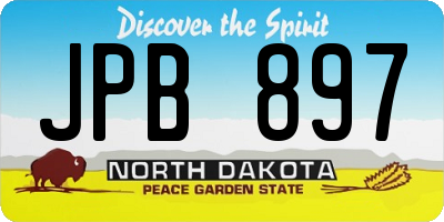 ND license plate JPB897