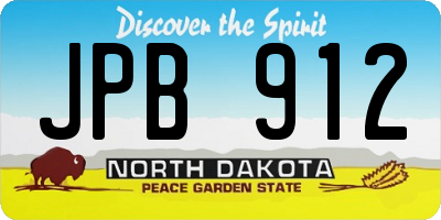 ND license plate JPB912