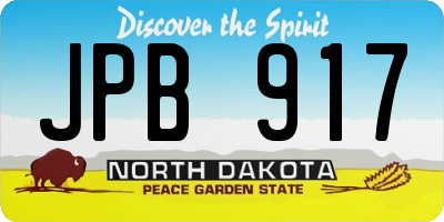 ND license plate JPB917