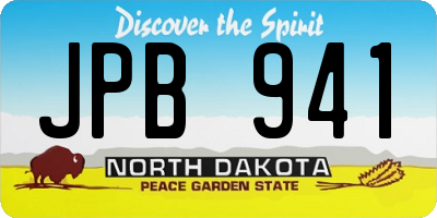 ND license plate JPB941