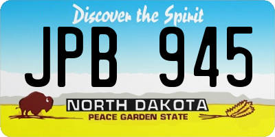 ND license plate JPB945