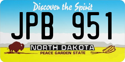 ND license plate JPB951