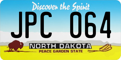 ND license plate JPC064