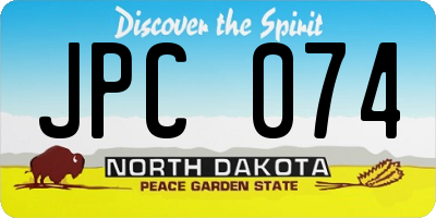ND license plate JPC074